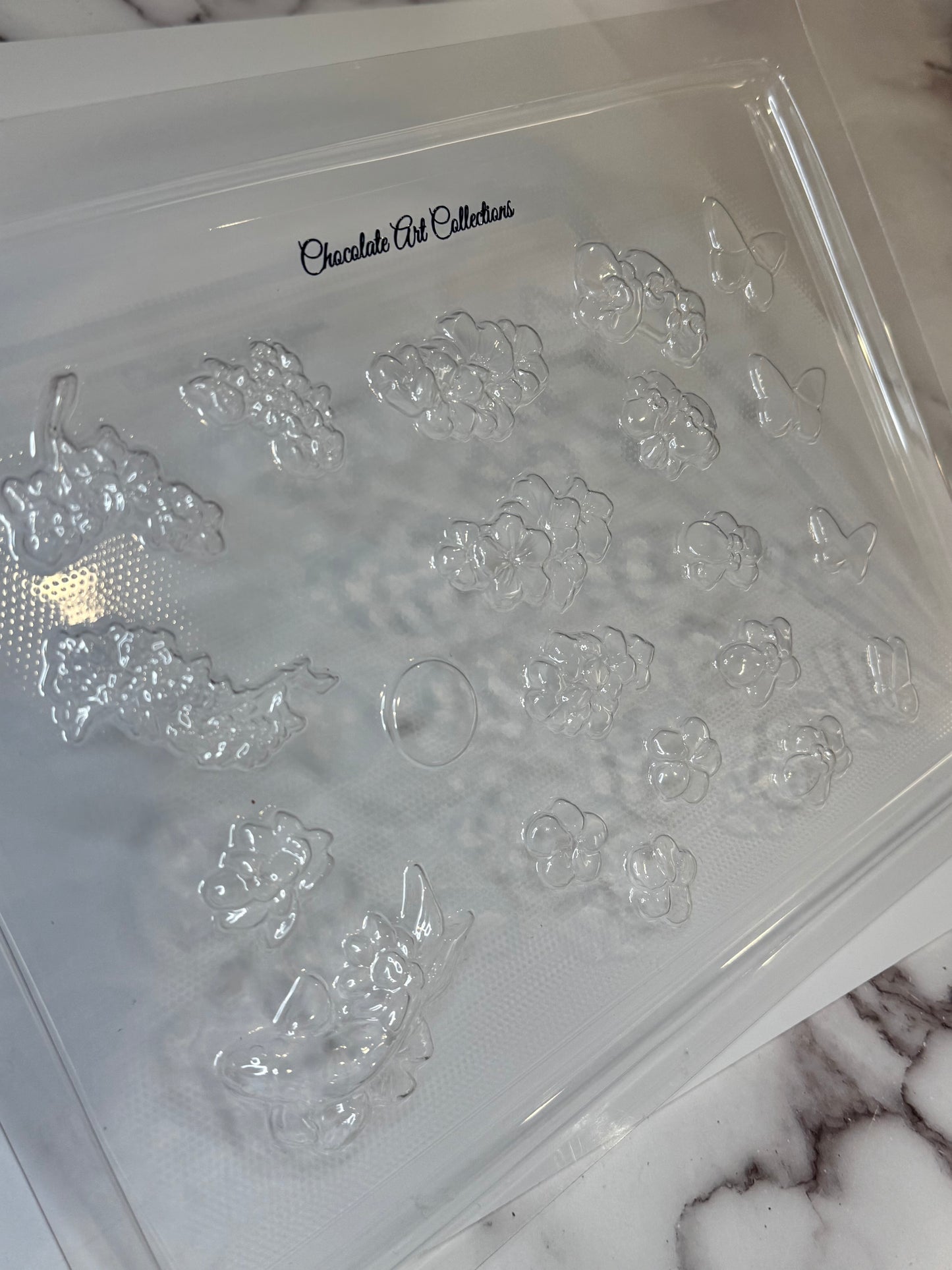 Sakura Fan Thermoformed Chocolate Mold & Stencil Set